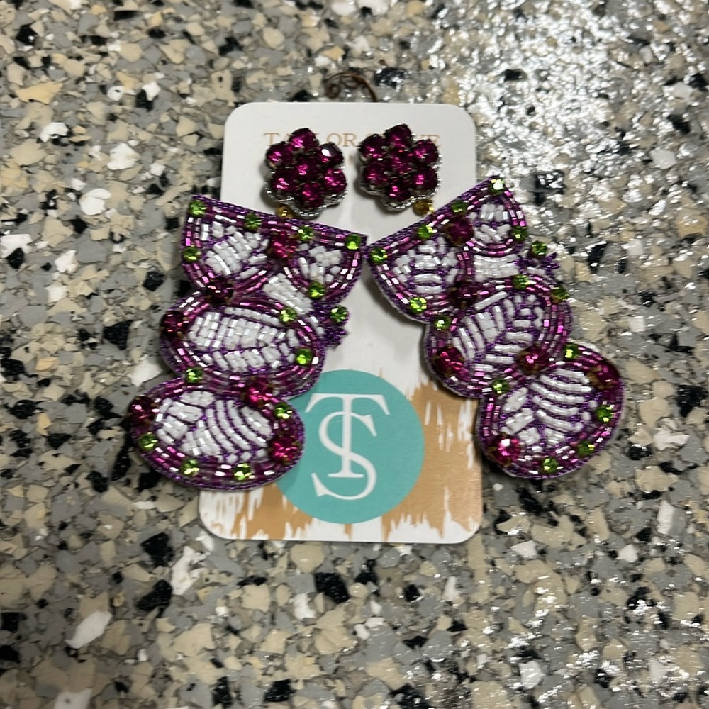 Earrings - Halloween “BOO” custom beaded